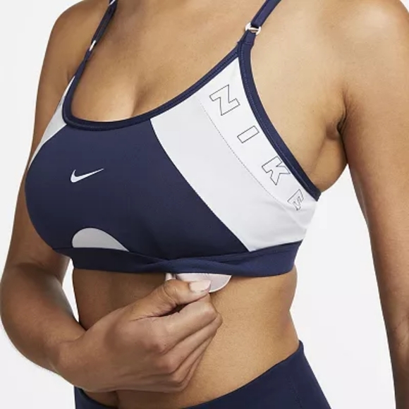 Nike Women's Large Dri Fit Indy Logo Sports Bra - Picture 2 of 6
